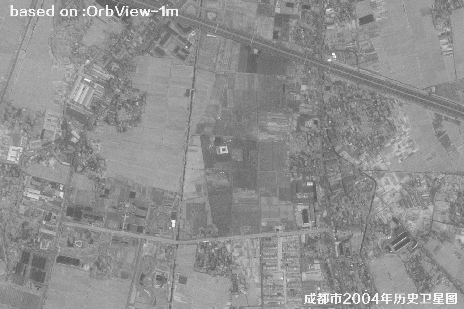 OrbView卫星见证：四川省成都市2004年历史卫星图像23