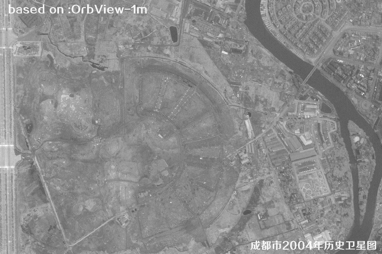 OrbView卫星见证：四川省成都市2004年历史卫星图像25
