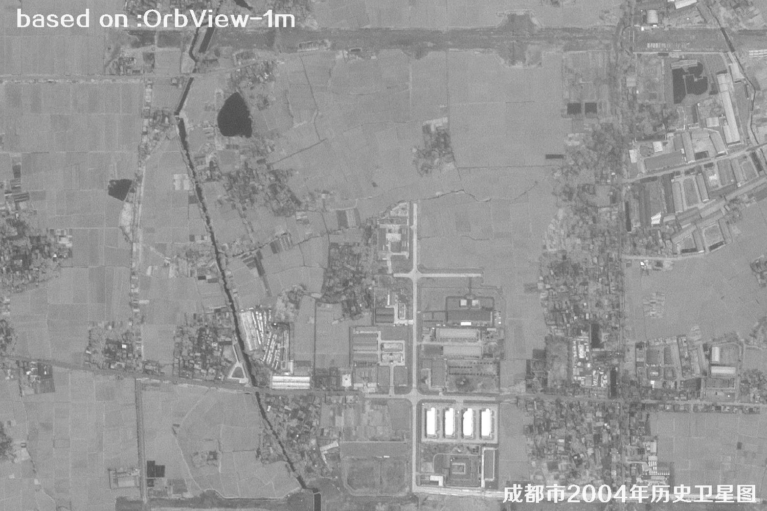 OrbView卫星见证：四川省成都市2004年历史卫星图像26
