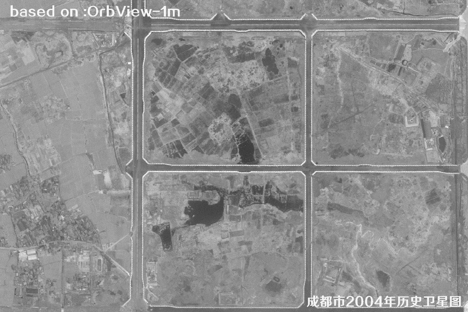 OrbView卫星见证：四川省成都市2004年历史卫星图像27