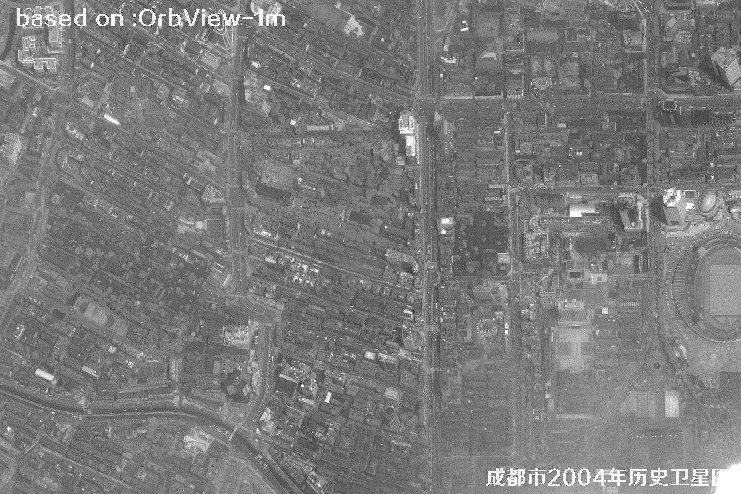 OrbView卫星见证：四川省成都市2004年历史卫星图像29