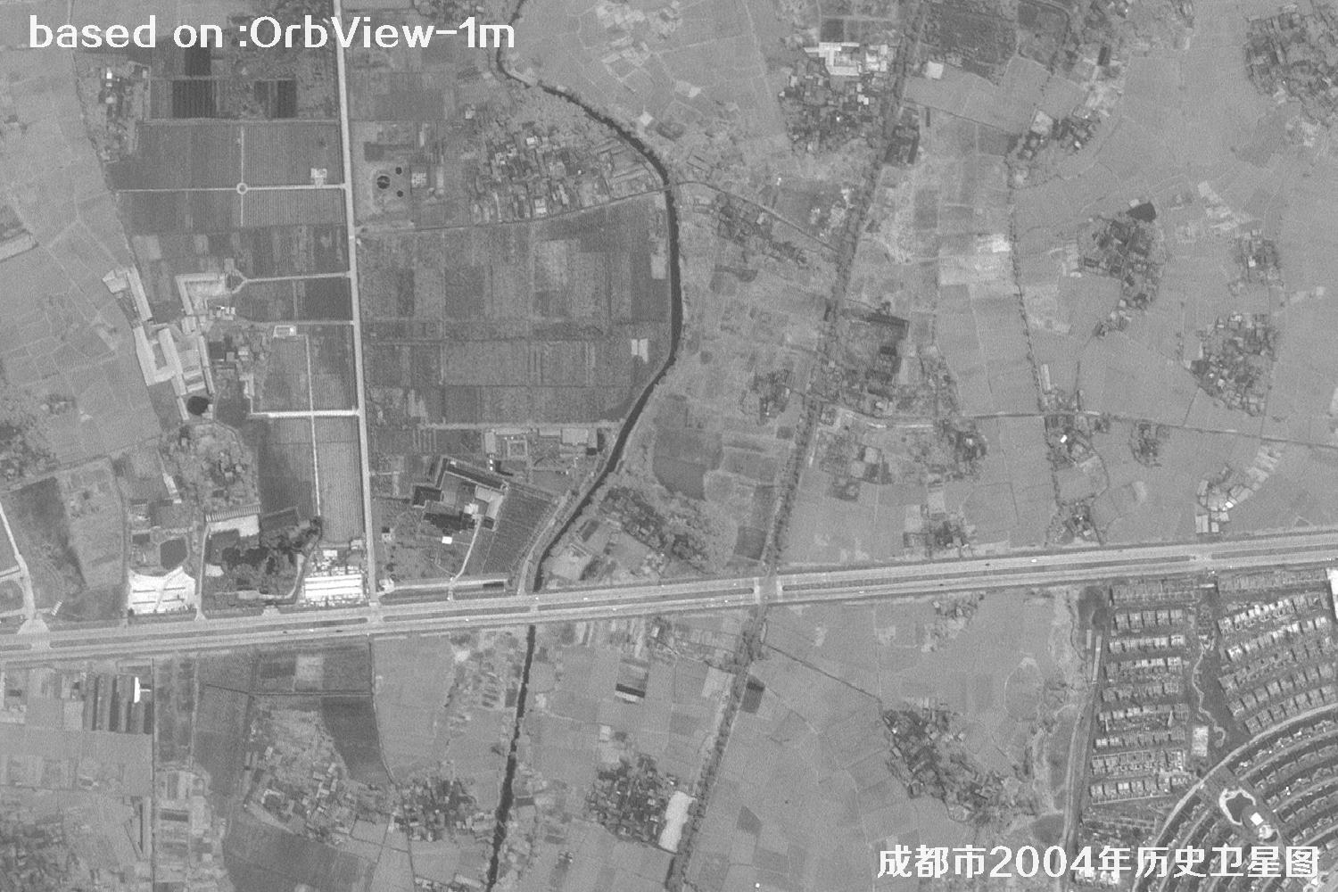 OrbView卫星见证：四川省成都市2004年历史卫星图像31