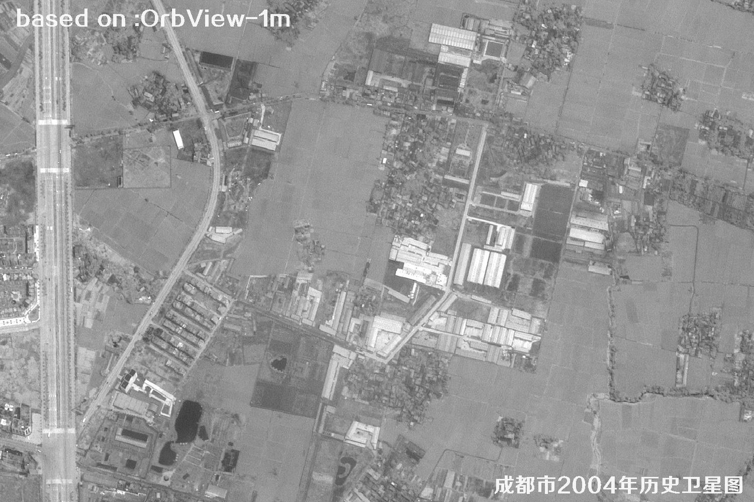 OrbView卫星见证：四川省成都市2004年历史卫星图像33