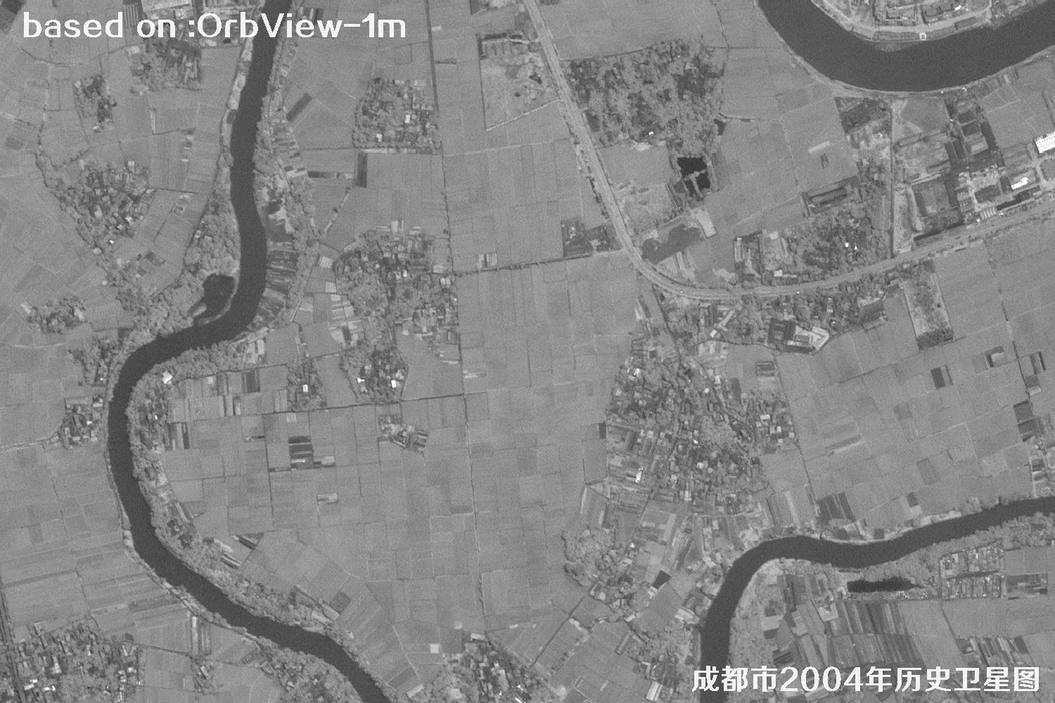 OrbView卫星见证：四川省成都市2004年历史卫星图像34