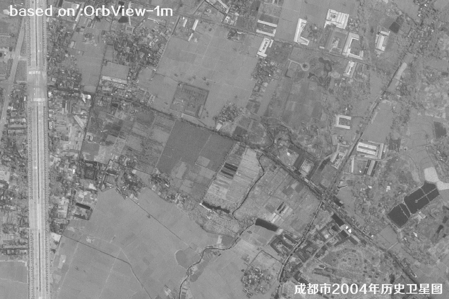 OrbView卫星见证：四川省成都市2004年历史卫星图像35