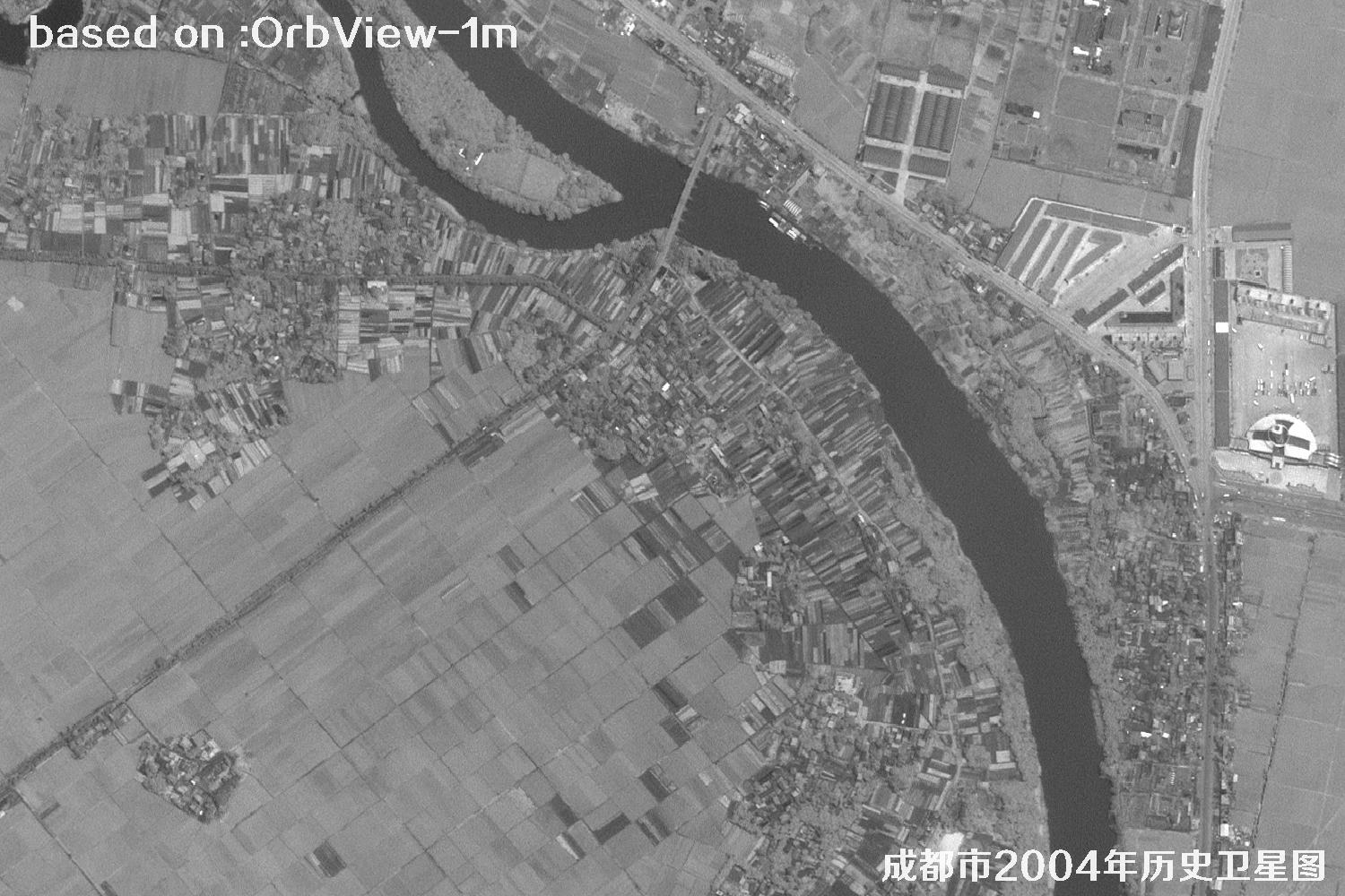 OrbView卫星见证：四川省成都市2004年历史卫星图像36