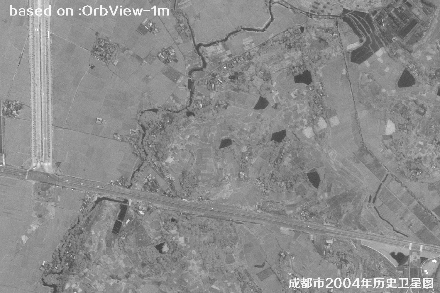 OrbView卫星见证：四川省成都市2004年历史卫星图像37