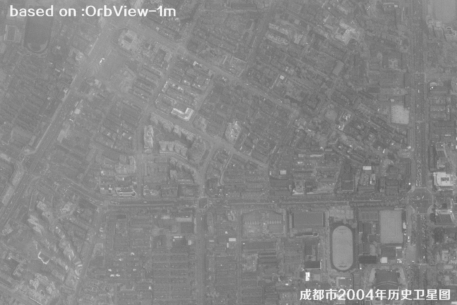 OrbView卫星见证：四川省成都市2004年历史卫星图像39