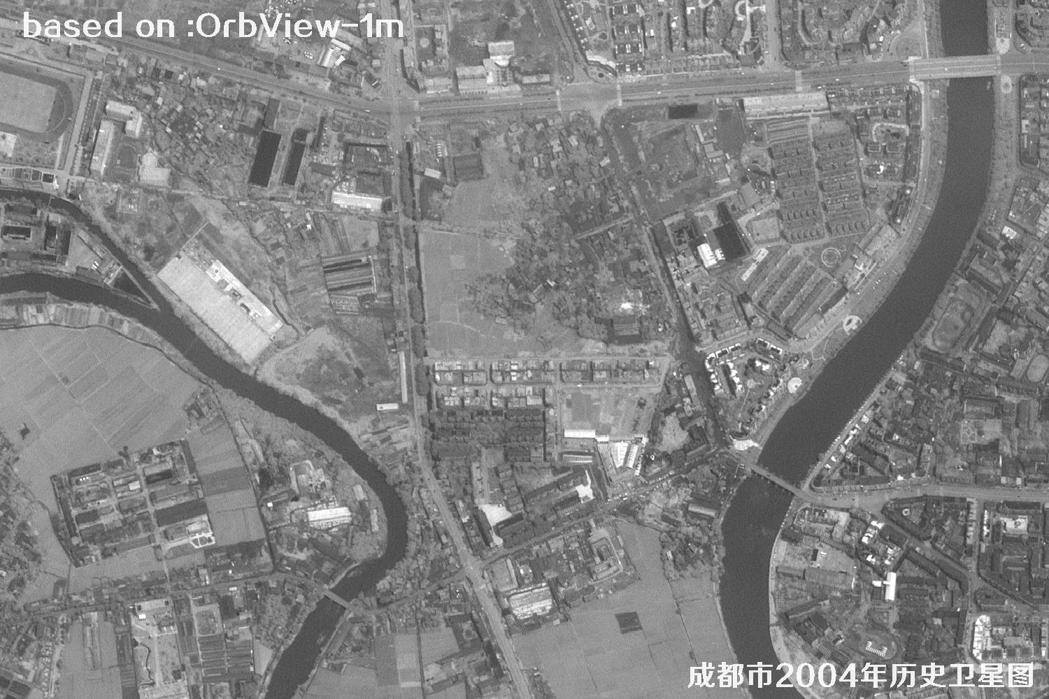 OrbView卫星见证：四川省成都市2004年历史卫星图像4