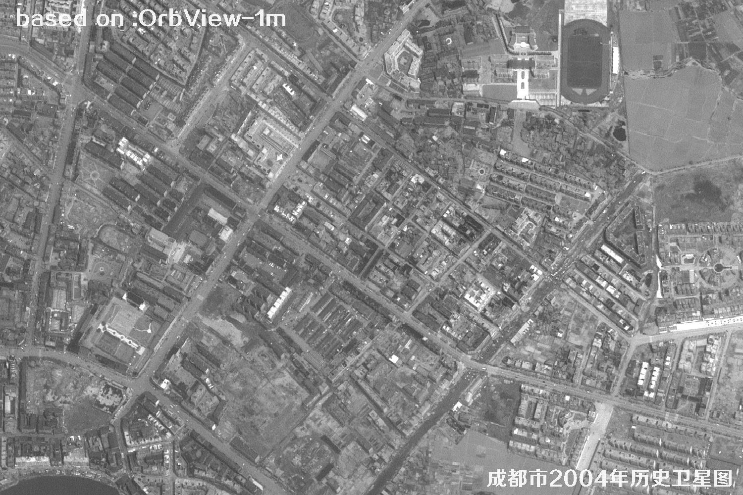 OrbView卫星见证：四川省成都市2004年历史卫星图像5