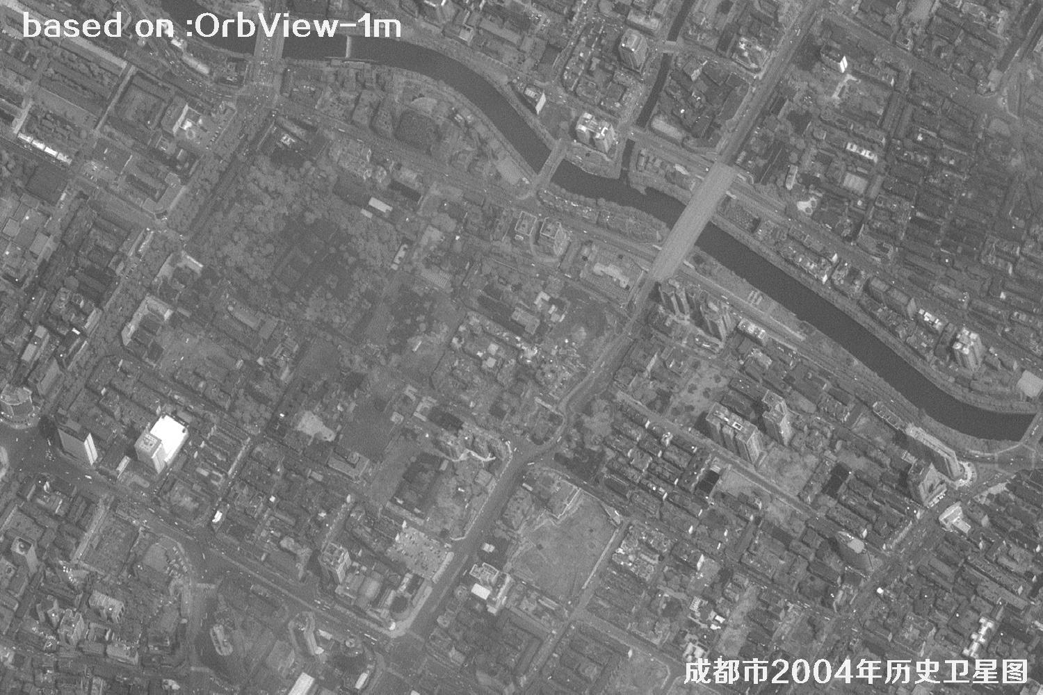 OrbView卫星见证：四川省成都市2004年历史卫星图像6