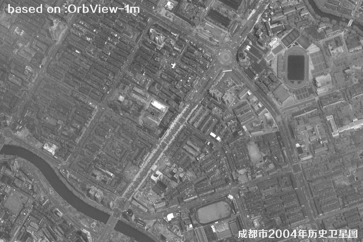 OrbView卫星见证：四川省成都市2004年历史卫星图像7