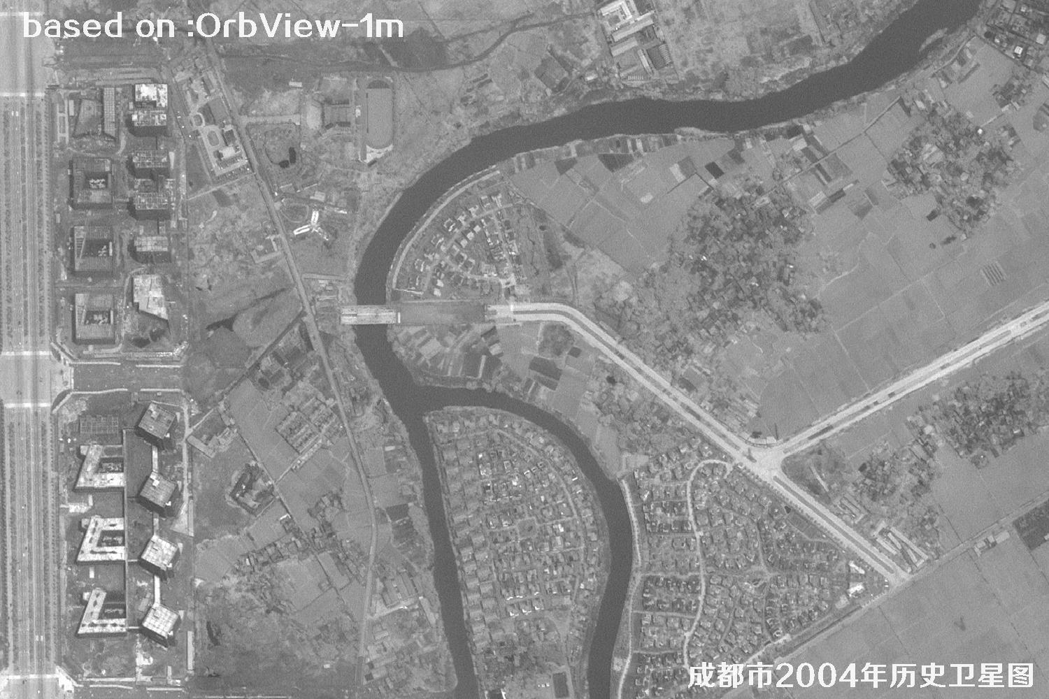 OrbView卫星见证：四川省成都市2004年历史卫星图像9