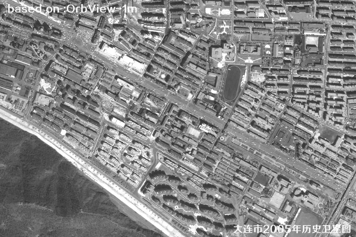 历史卫星图：辽宁省大连市2005年OrbView卫星图13