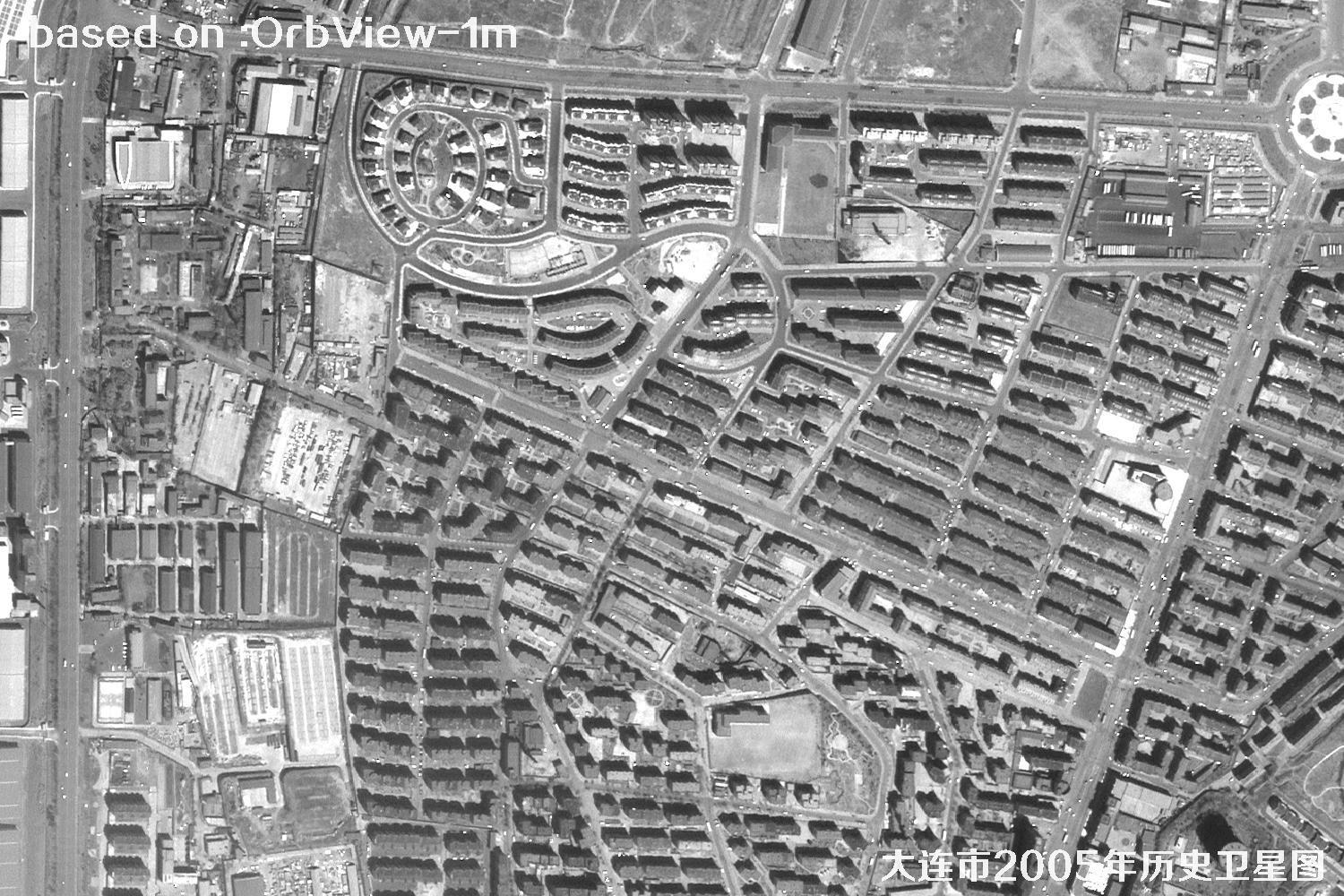 历史卫星图：辽宁省大连市2005年OrbView卫星图16