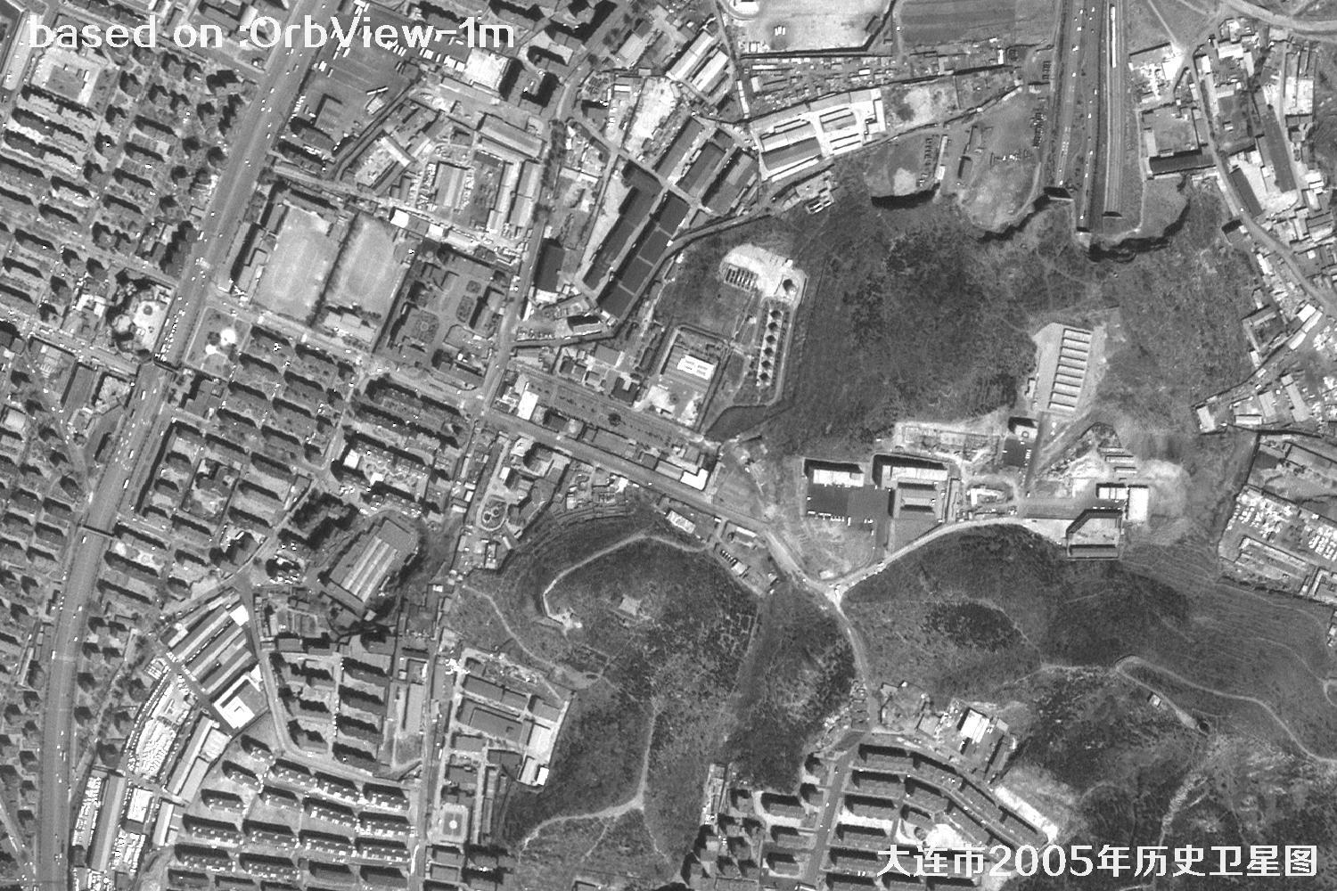 历史卫星图：辽宁省大连市2005年OrbView卫星图24