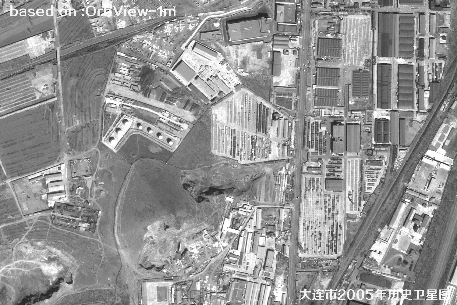 历史卫星图：辽宁省大连市2005年OrbView卫星图35