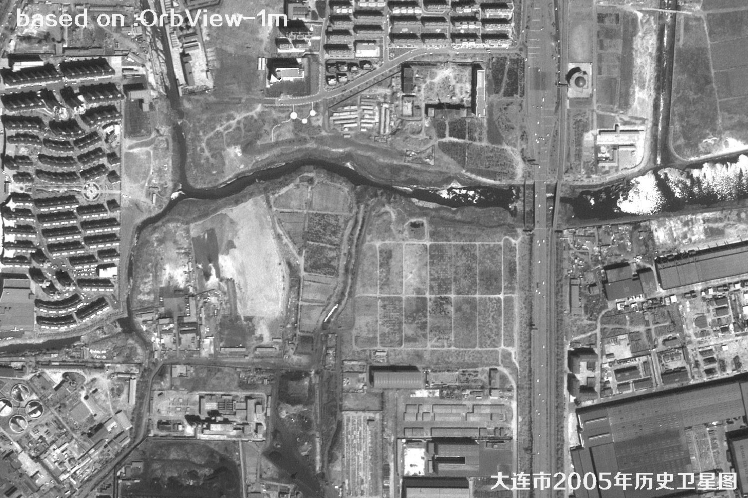 历史卫星图：辽宁省大连市2005年OrbView卫星图36
