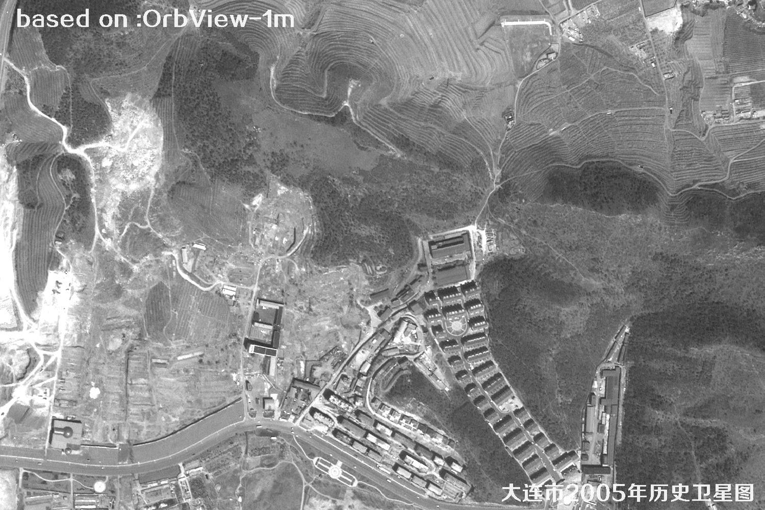 历史卫星图：辽宁省大连市2005年OrbView卫星图37