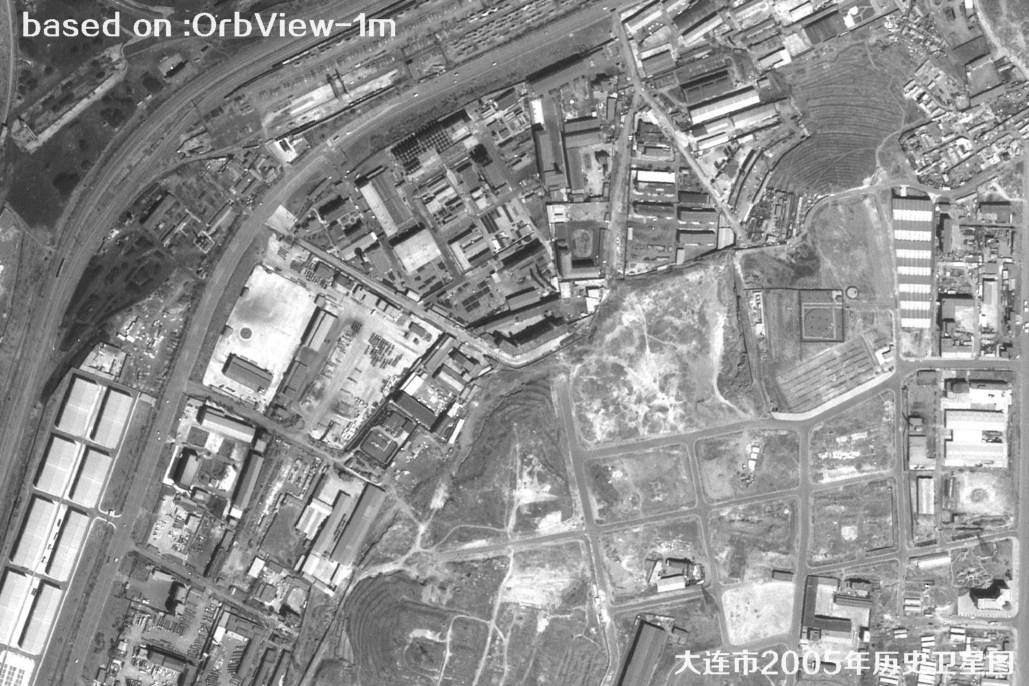 历史卫星图：辽宁省大连市2005年OrbView卫星图38