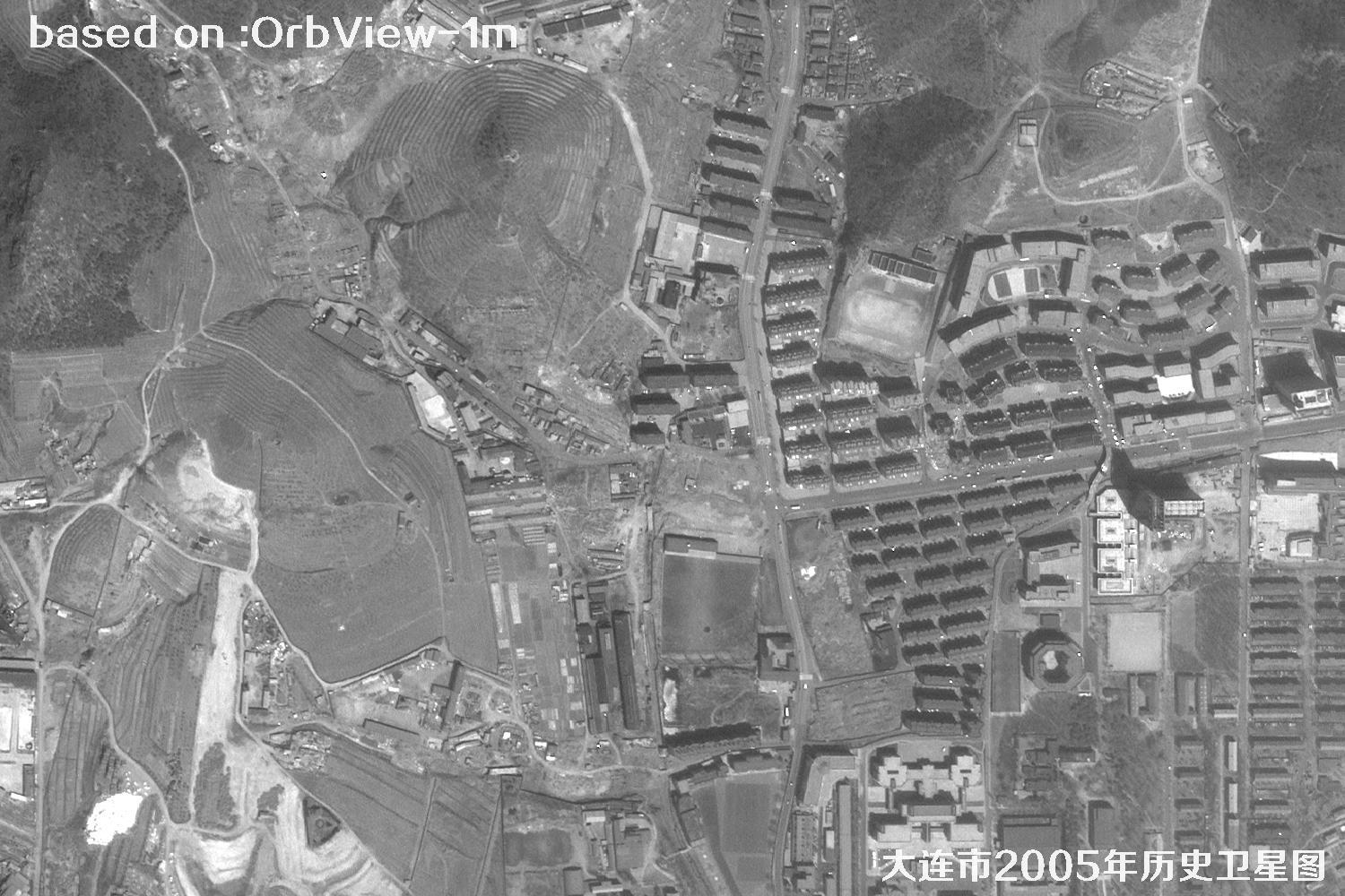 历史卫星图：辽宁省大连市2005年OrbView卫星图42
