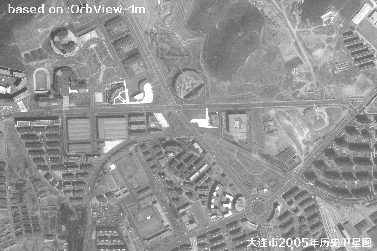 Historical Satellite Image: 2005 OrbView View of Dalian, Liaoning43