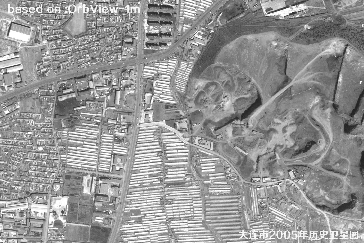 Historical Satellite Image: 2005 OrbView View of Dalian, Liaoning44