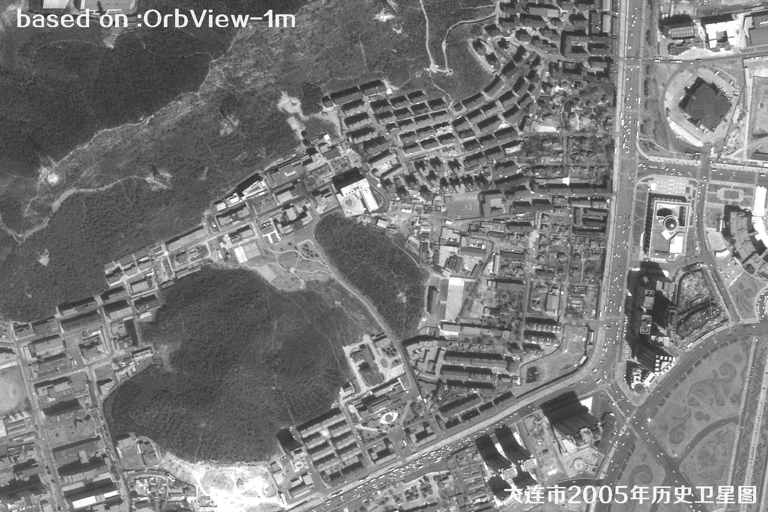 Historical Satellite Image: 2005 OrbView View of Dalian, Liaoning45