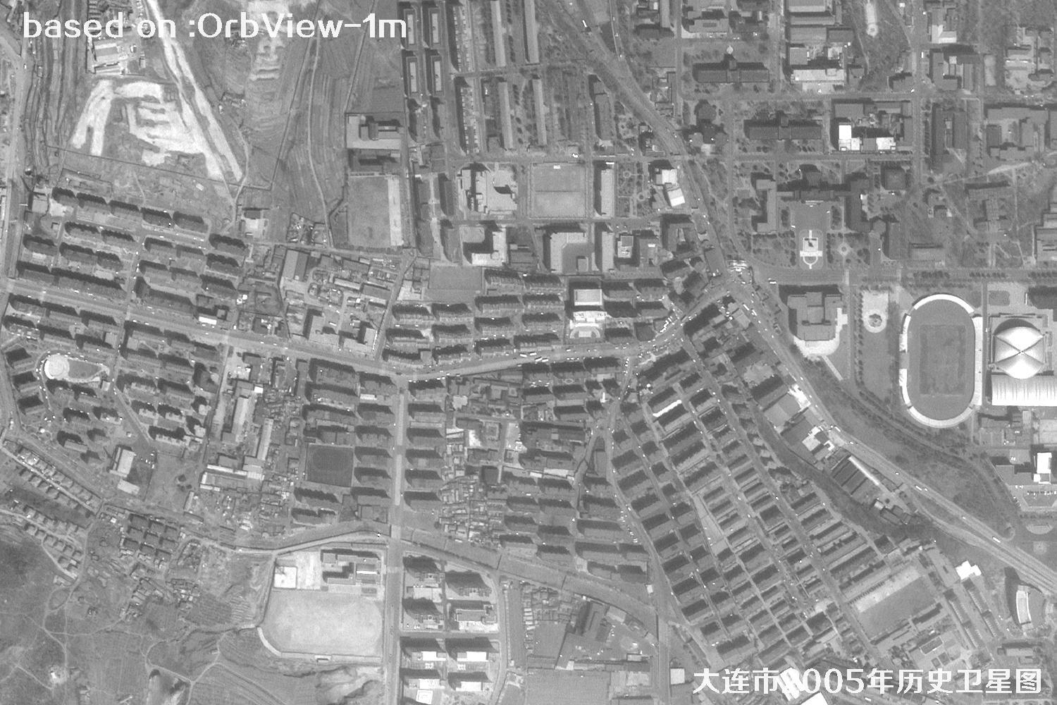 Historical Satellite Image: 2005 OrbView View of Dalian, Liaoning46