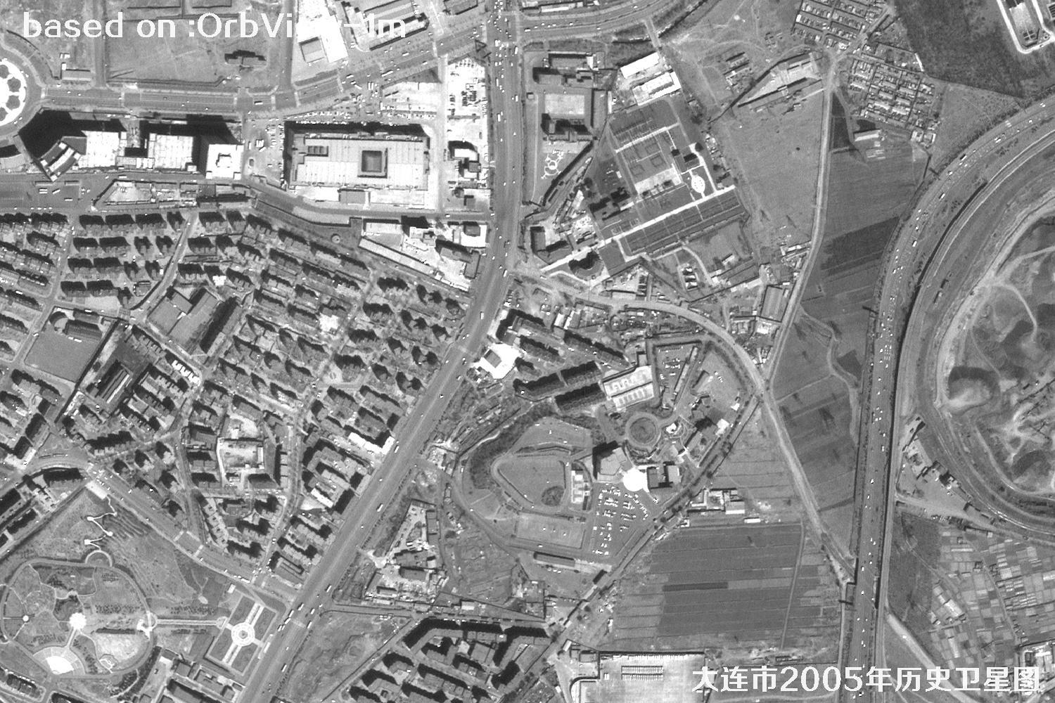 历史卫星图：辽宁省大连市2005年OrbView卫星图5
