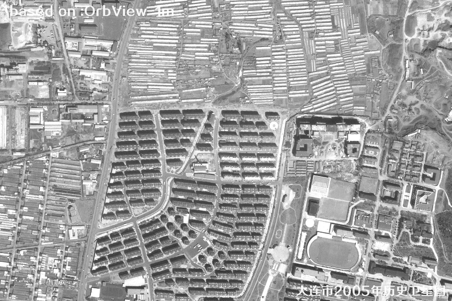 历史卫星图：辽宁省大连市2005年OrbView卫星图6