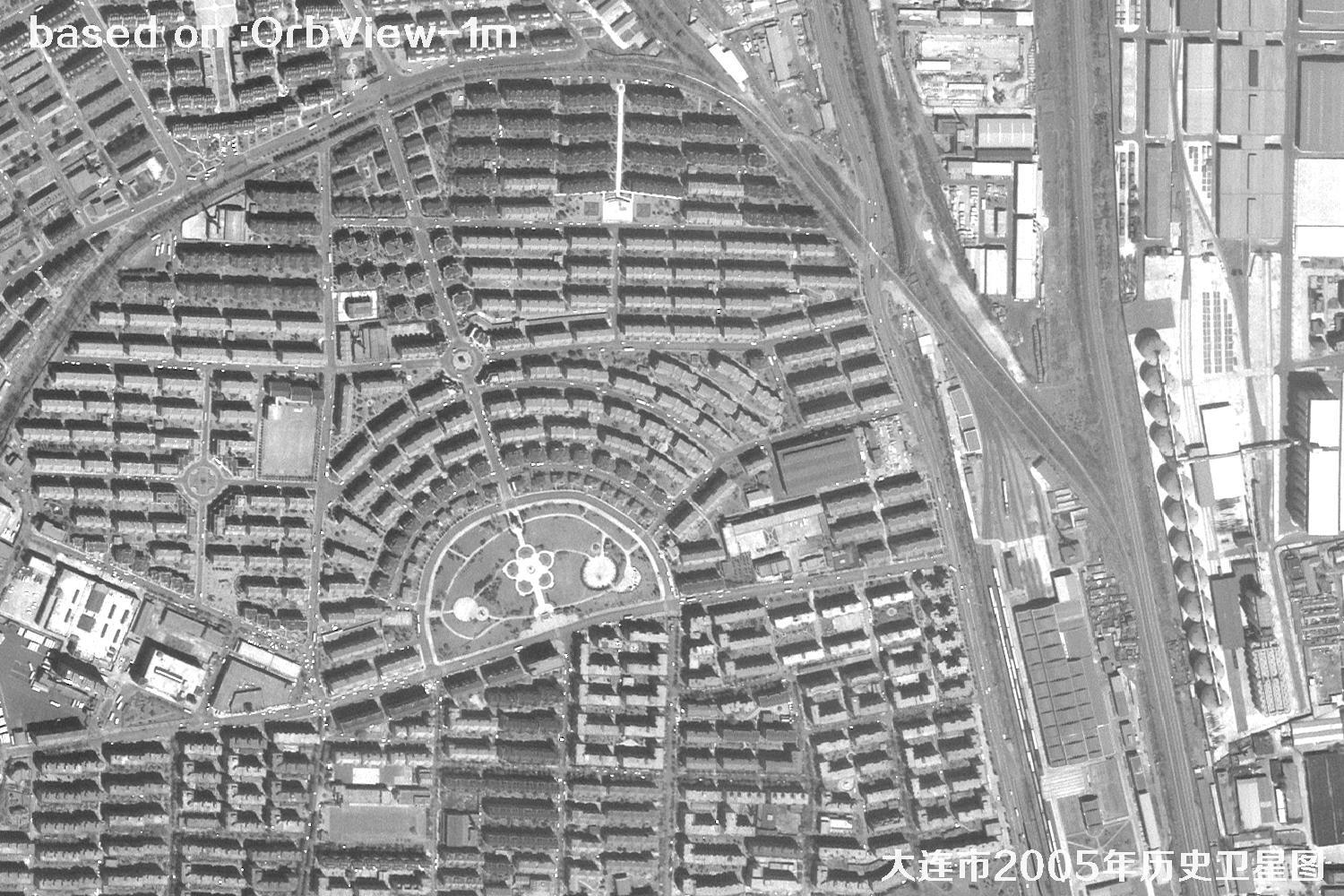 历史卫星图：辽宁省大连市2005年OrbView卫星图7