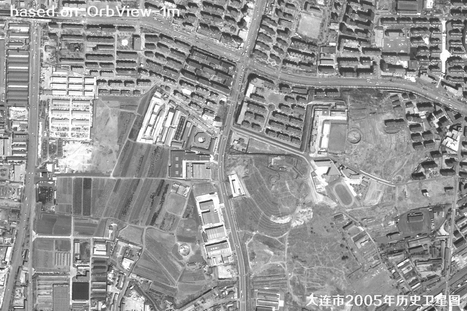 历史卫星图：辽宁省大连市2005年OrbView卫星图9