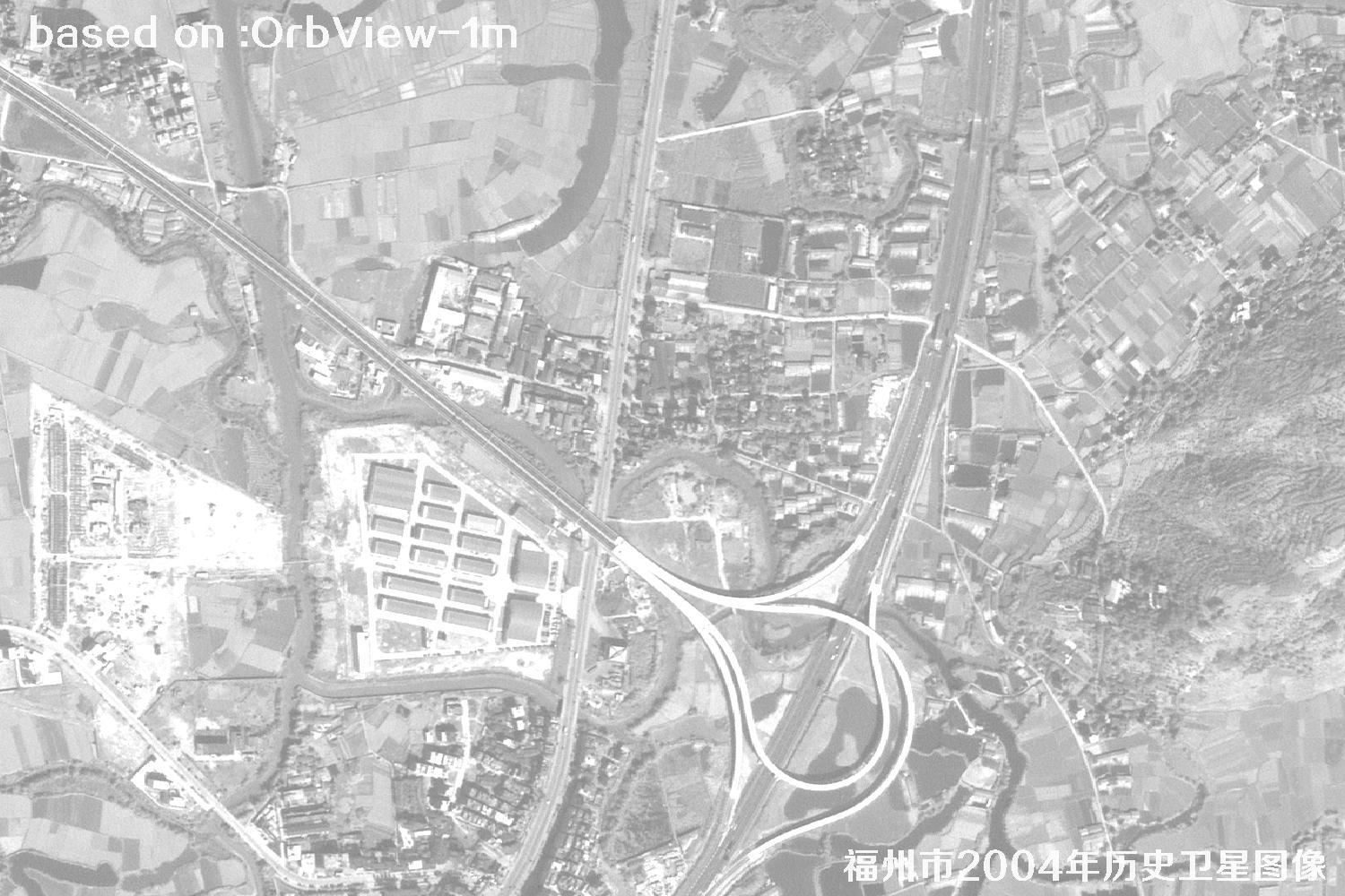 福州市2004年1米分辨率OrbView卫星历史影像图12