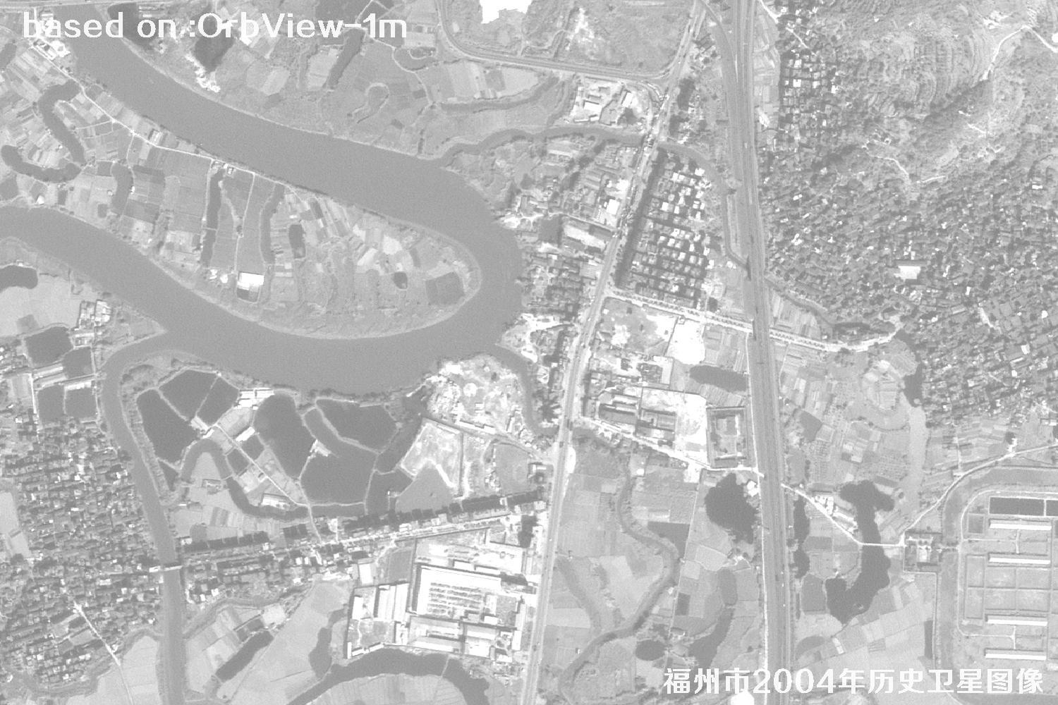 福州市2004年1米分辨率OrbView卫星历史影像图15