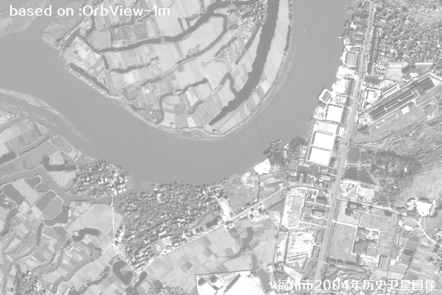 福州市2004年1米分辨率OrbView卫星历史影像图16