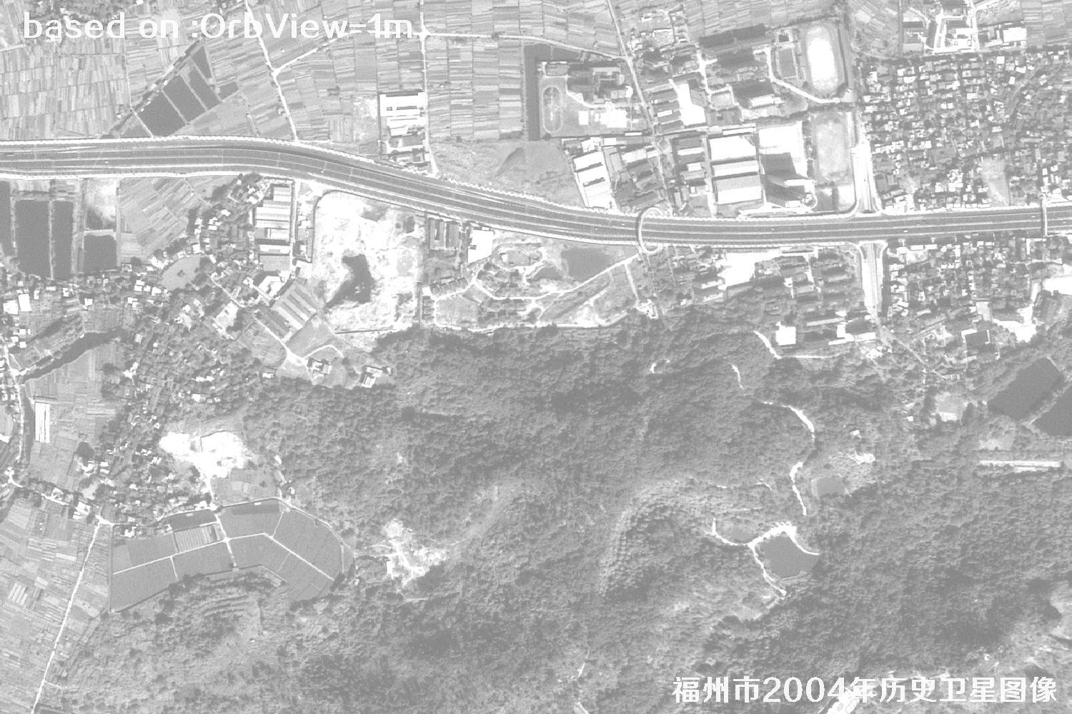 福州市2004年1米分辨率OrbView卫星历史影像图18