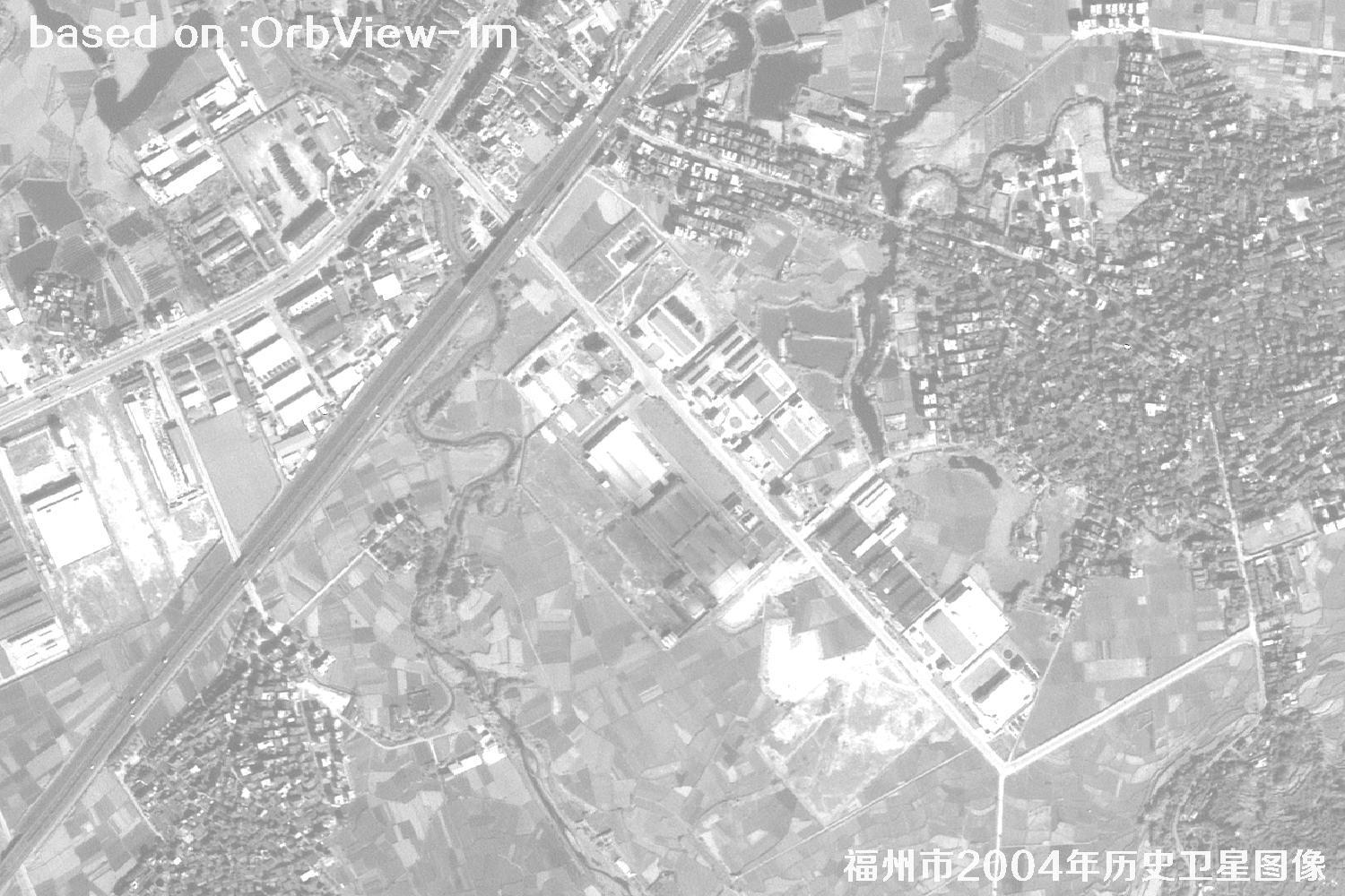 福州市2004年1米分辨率OrbView卫星历史影像图2