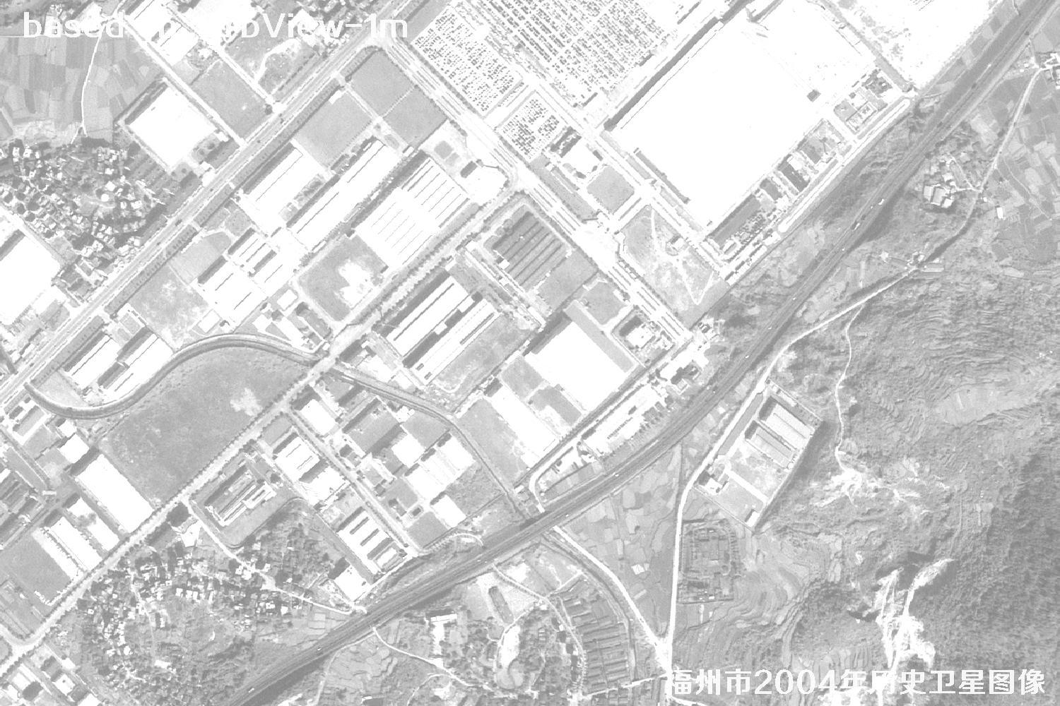 福州市2004年1米分辨率OrbView卫星历史影像图3