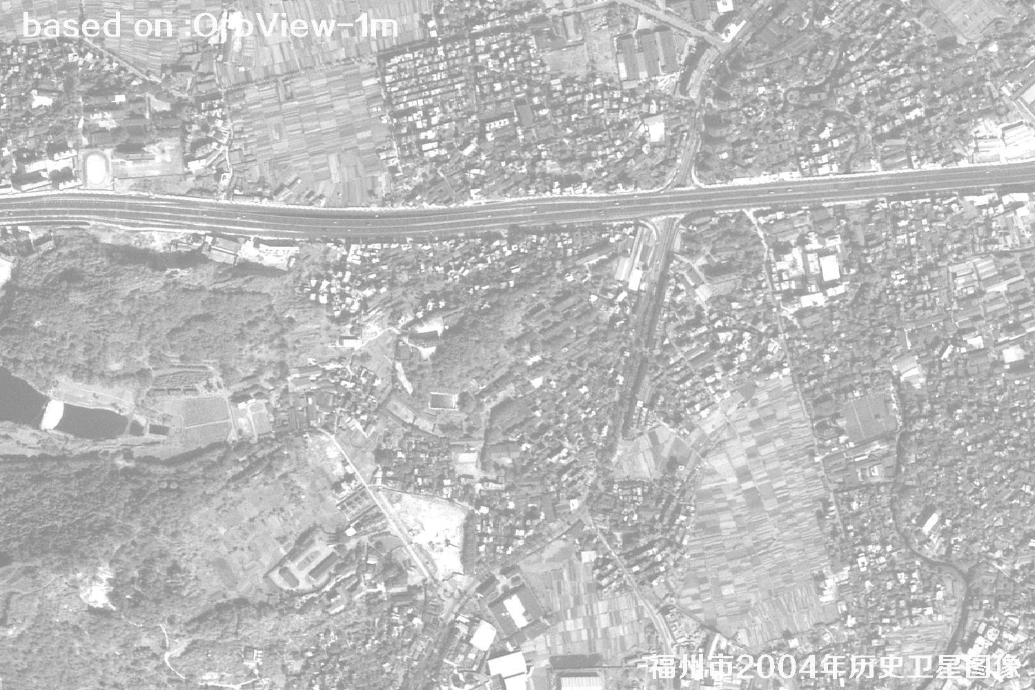Fuzhou 2004 1m Resolution OrbView Satellite Historical Imagery Map
