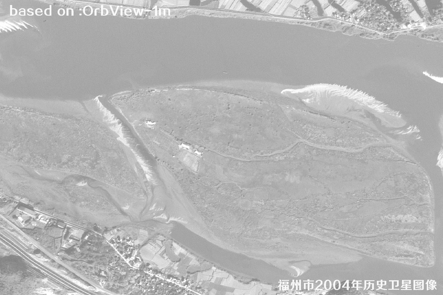 Fuzhou 2004 1m Resolution OrbView Satellite Historical Imagery Map