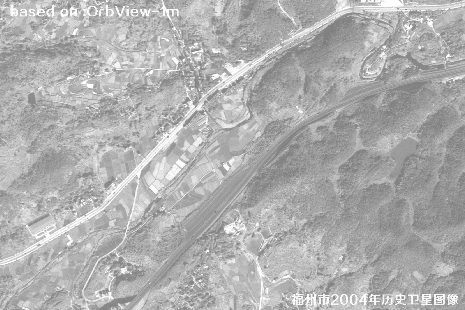 Fuzhou 2004 1m Resolution OrbView Satellite Historical Imagery Map