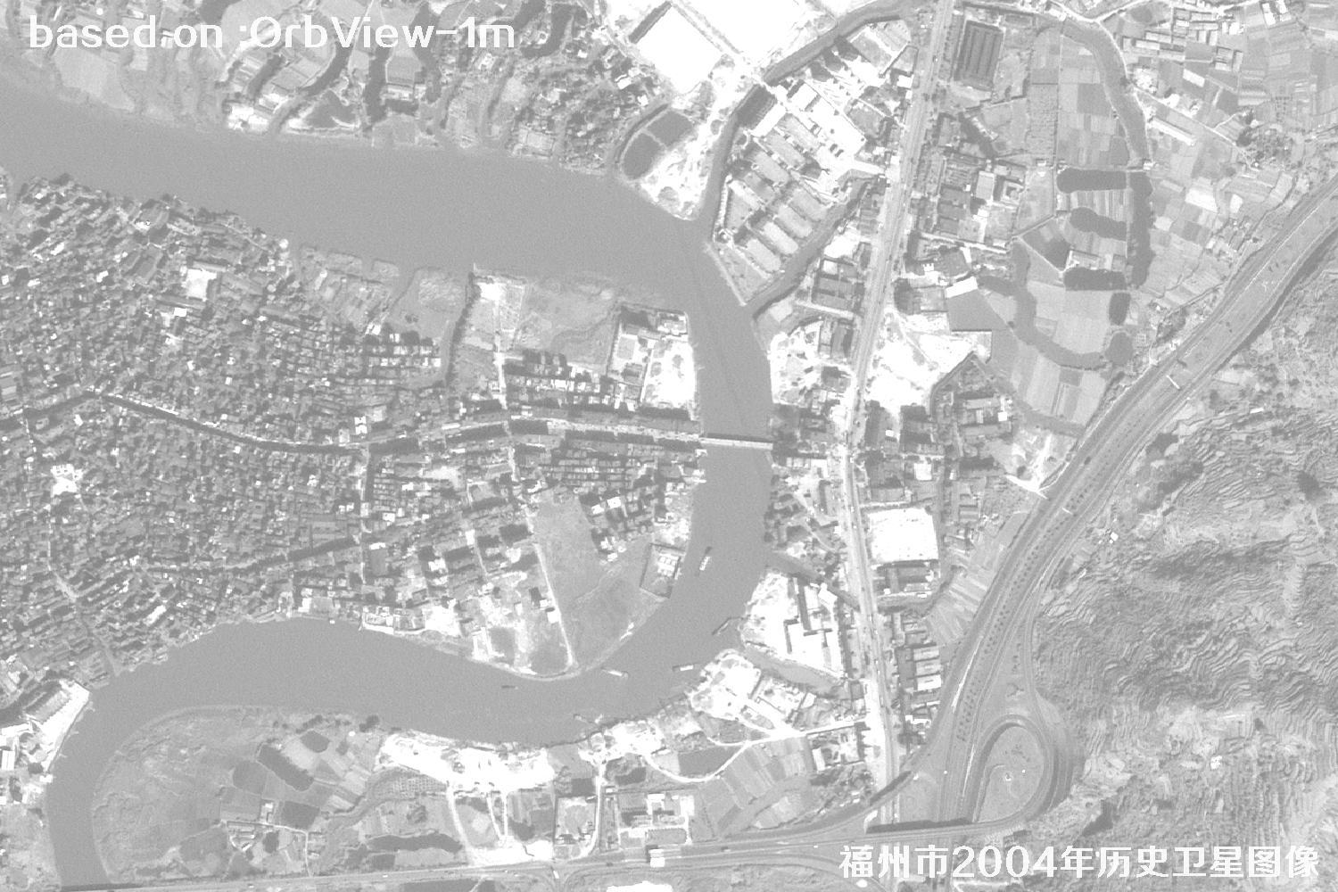福州市2004年1米分辨率OrbView卫星历史影像图4