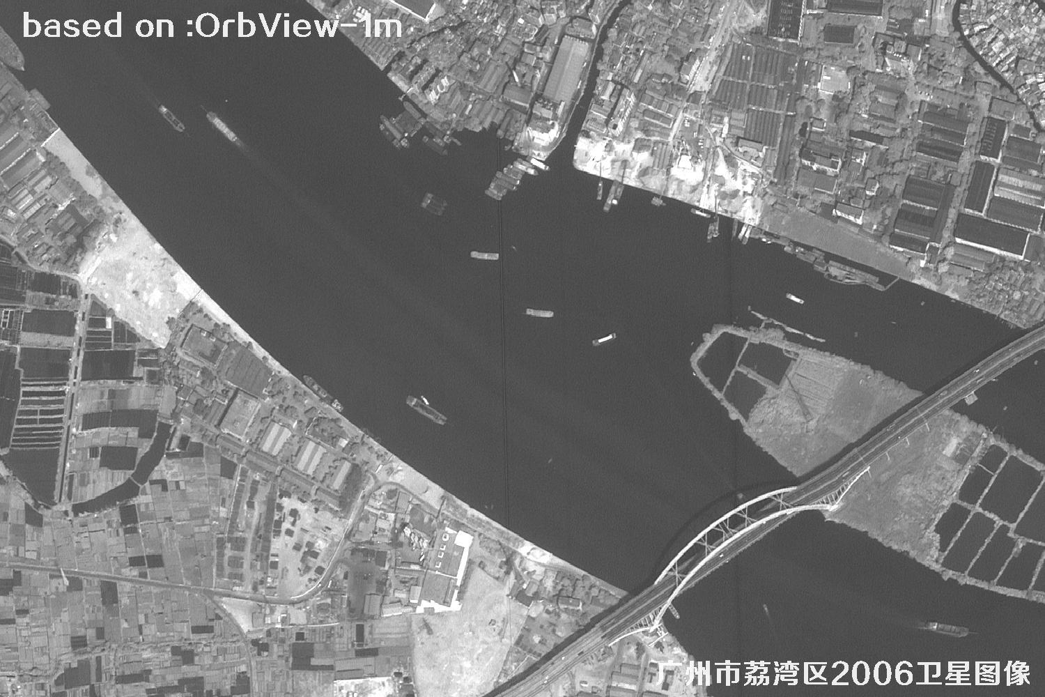 广州市荔湾区2006年1米分辨率OrbView卫星图像1