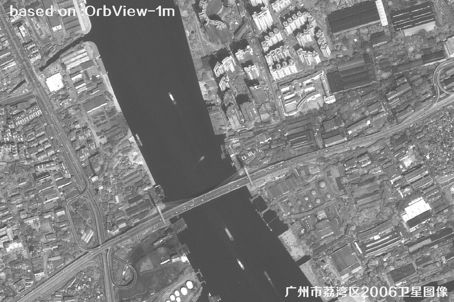广州市荔湾区2006年1米分辨率OrbView卫星图像2