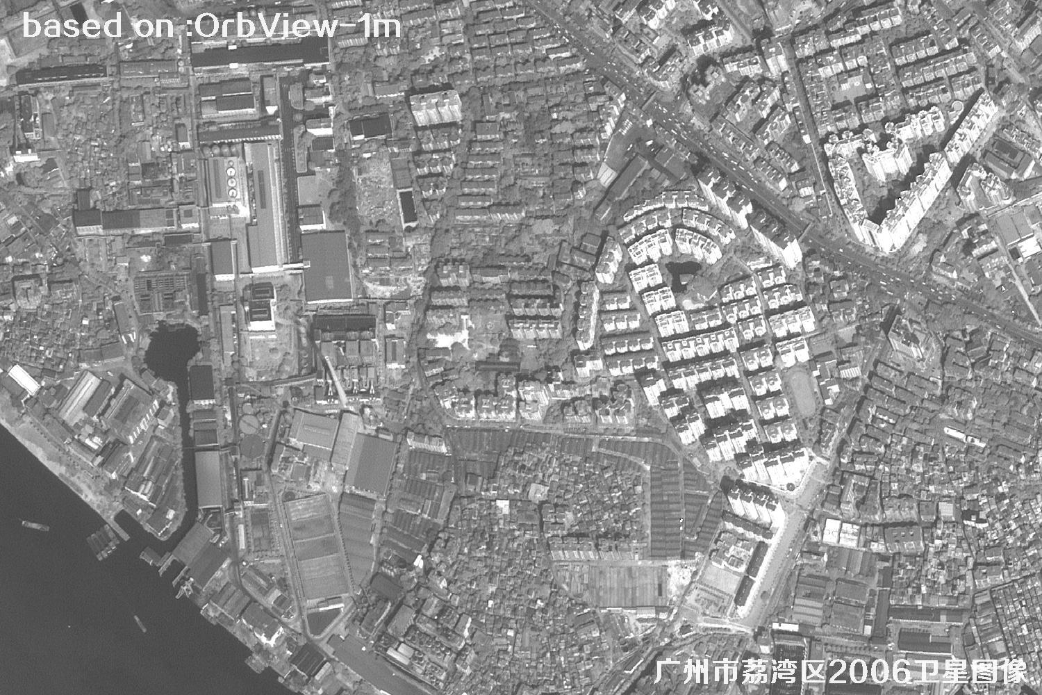 广州市荔湾区2006年1米分辨率OrbView卫星图像4