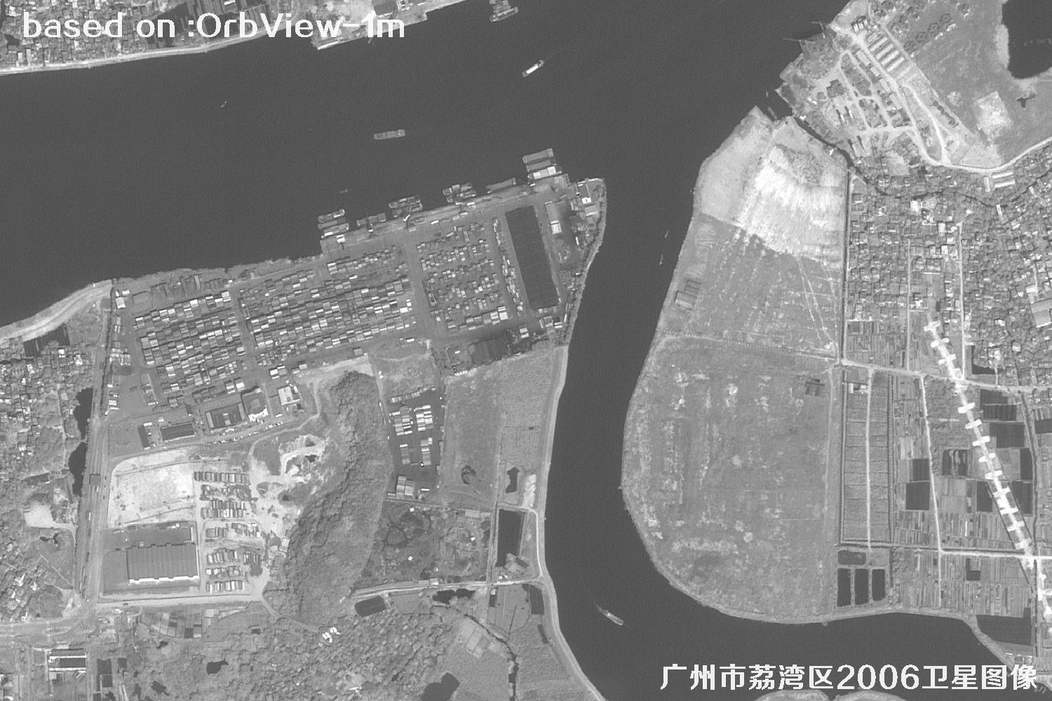 2006 OrbView Satellite Imagery of Liwan District, Guangzhou at 1-Meter Resolution