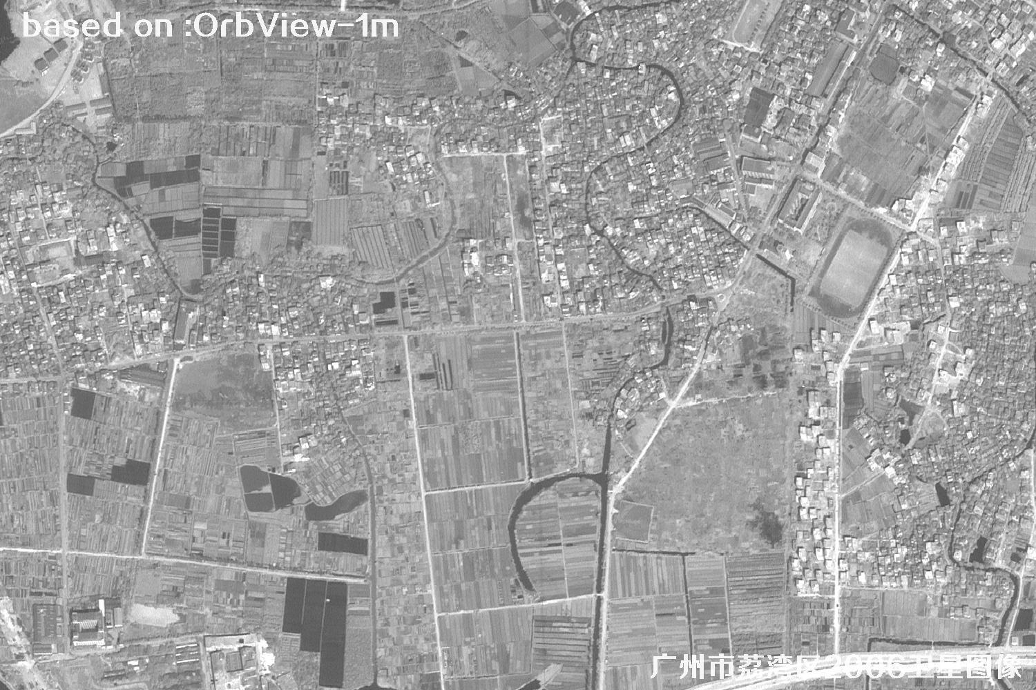 2006 OrbView Satellite Imagery of Liwan District, Guangzhou at 1-Meter Resolution