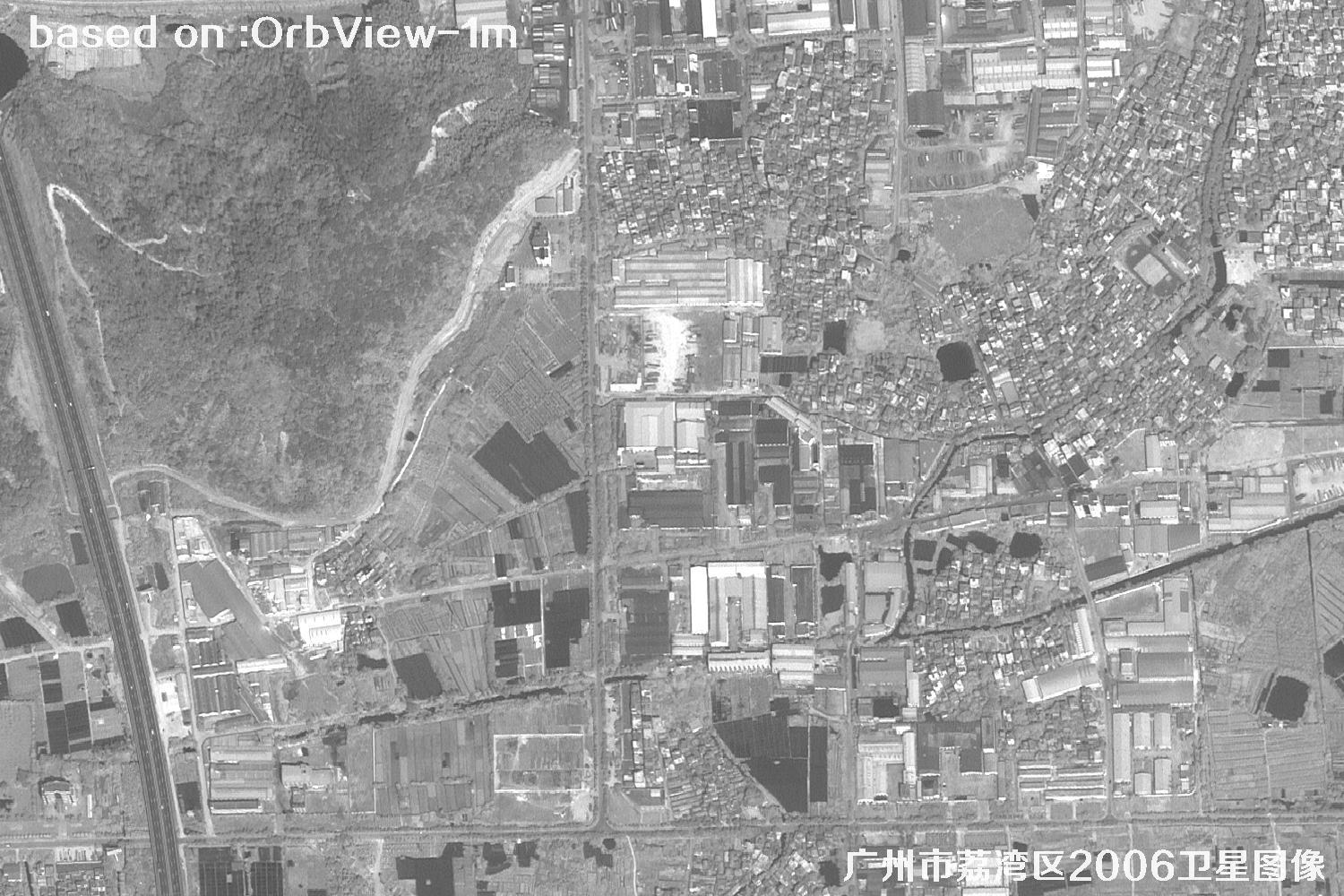 2006 OrbView Satellite Imagery of Liwan District, Guangzhou at 1-Meter Resolution