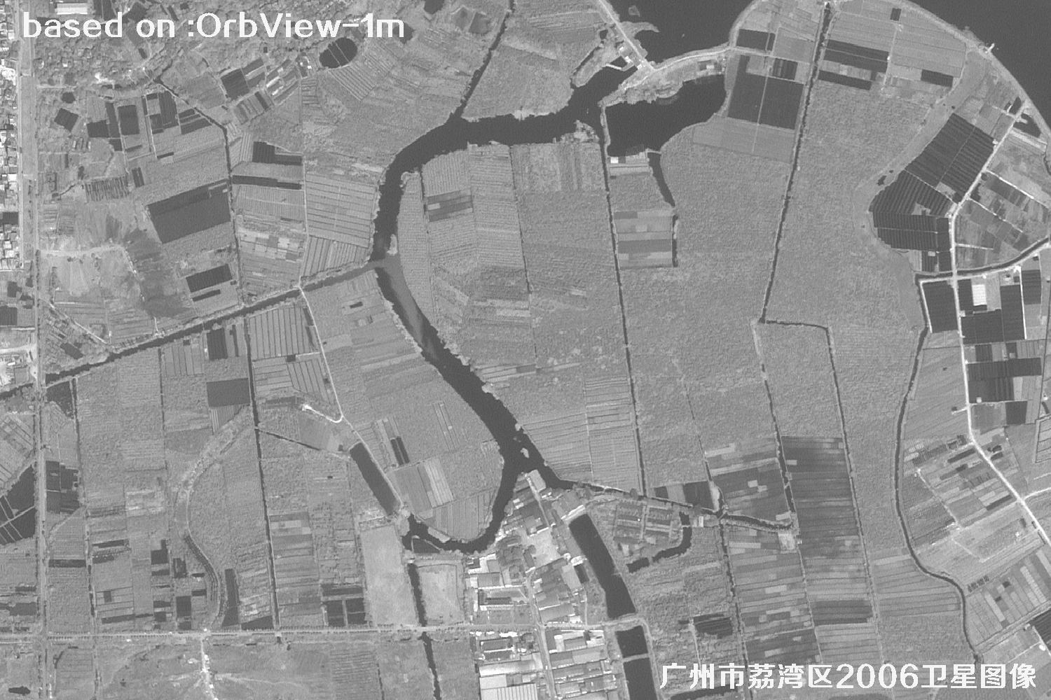 2006 OrbView Satellite Imagery of Liwan District, Guangzhou at 1-Meter Resolution
